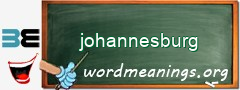 WordMeaning blackboard for johannesburg